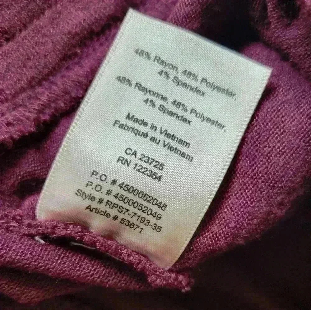Wilfred free burgundy jersey side ruched pencil skirt small